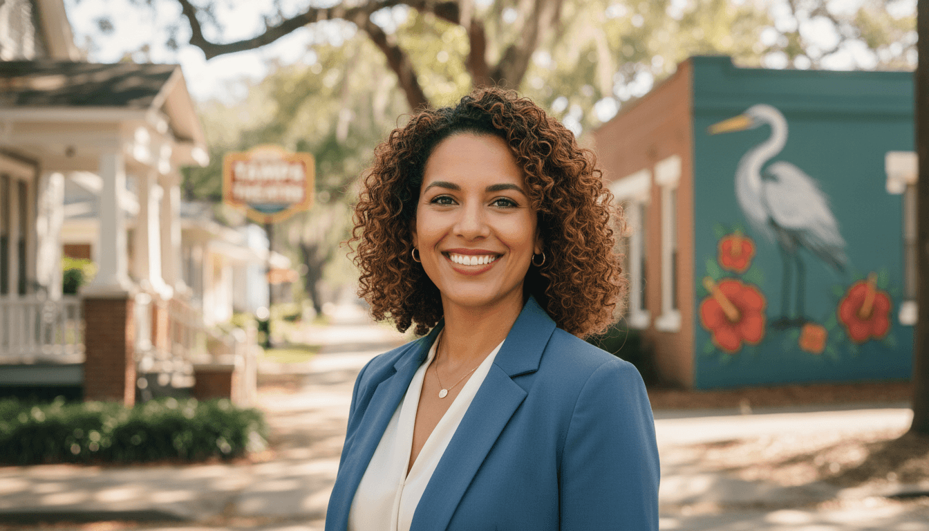 Professional headshot example showcasing Seminole Heights neighborhood style in Tampa