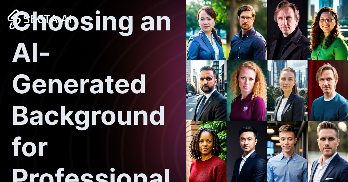 Choosing an AI-Generated Background for Professional Portraits