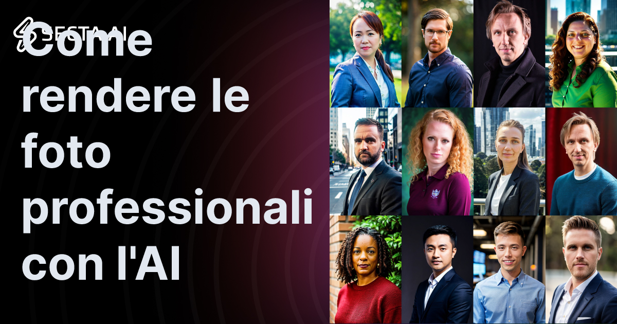 Come rendere le foto professionali con l'AI