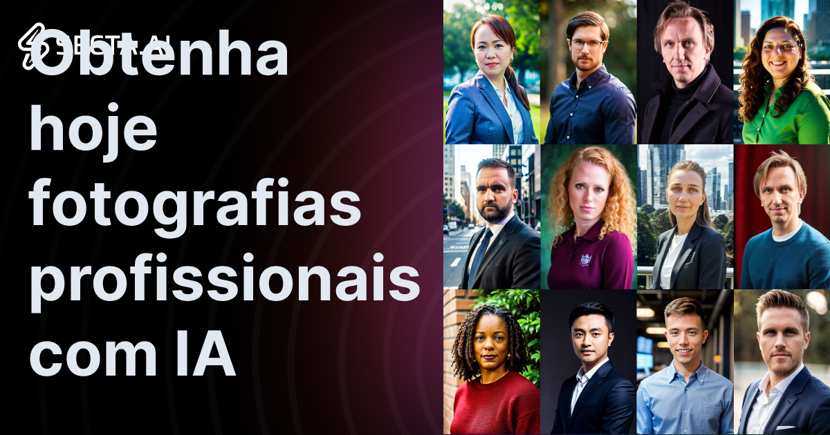 Obtenha hoje fotografias profissionais com IA