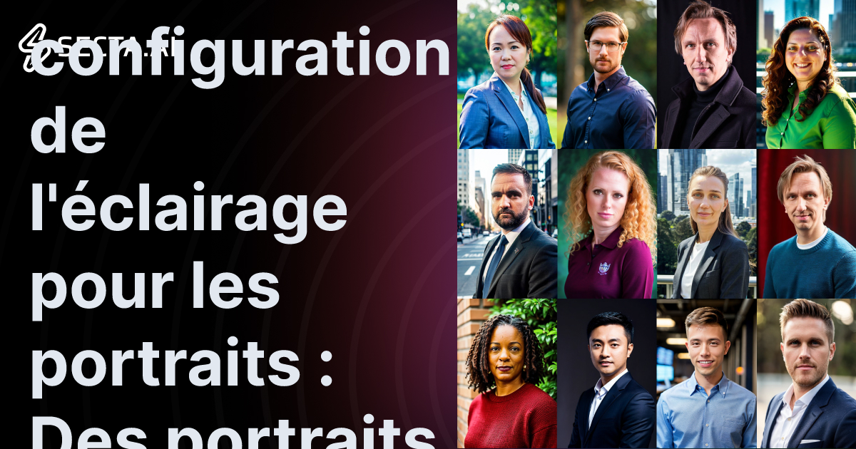 configuration de l'éclairage pour les portraits : Des portraits AI ...
